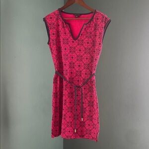 Tommy Hilfiger Pink and navy printed dress